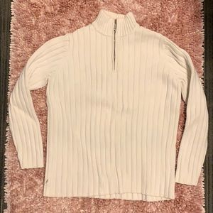 Lauren Ralph Lauren white knit quarter zip